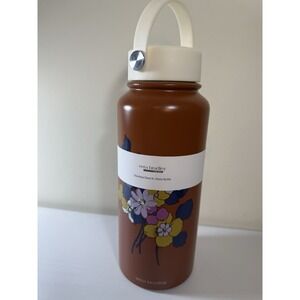 New Vera Bradley Water Bottle - Burnt Orange,‎ Floral 33oz - Trillium